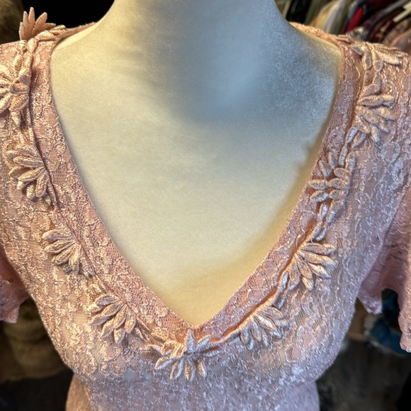 Dawn Joy fashions. Lace pink dress. Size M - Picture 8 of 9